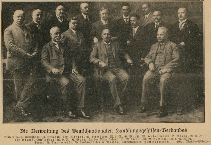Die Mitglieder der Verwaltung im Jahr 1927
